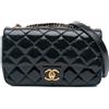 CHANEL Pre-Owned - Borsa a tracolla Paris-Salzburg CC piccola in pelle lucida di capra con occhielli e battente 2015-2016 - Donna - pelle lucida - ...