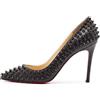 Christian Louboutin Pre-Owned - Pumps con borchie 100mm - Donna - pelle di vitello/pelle di vitello/pelle di vitello - 37.5 - Nero