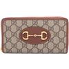 Gucci Pre-Owned - Portafoglio GG Supreme Horsebit con zip - unisex - PVC/pelle - Taglia unica - Toni neutri
