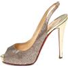 Christian Louboutin Pre-Owned - Pumps con glitter 125mm - Donna - pelle di vitello/pelle di vitello/pelle di vitello/Glitter - 39 - Oro