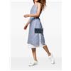 Ferragamo Pre-Owned - Portafoglio Vara Bow con catena - Donna - tessuto/pelle/pelle - Taglia unica - Blu