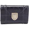 Christian Dior Pre-Owned - Portafoglio Diorama - Donna - tessuto/pelle lucida/pelle - Taglia unica - Blu