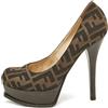 Fendi Pre-Owned - Pumps con monogramma - Donna - pelle/pelle/tela - 39 - Marrone