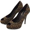 Fendi Pre-Owned - Pumps Zucca - Donna - pelle/tela/pelle - 39 - Marrone