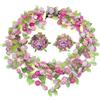 Christian Dior Pre-Owned - Set orecchini e collana a fiori 1967 - Donna - polimetilmetacrilato/metallo placcato in oro/vetro - Taglia unica - Verde