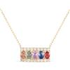 LB Exclusive - Collana con pendente in oro giallo 18 carati con diamanti e zaffiri - Donna - diamanti/zaffiri/oro giallo 18kt - Taglia unica