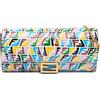 Fendi Pre-Owned - x Sarah Coleman Borsa a tracolla micro in pelle di vitello goffrata con catena e motivo FF Fish Eye Vertigo 2010-2025 - Donna - p...