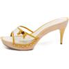 Louis Vuitton Pre-Owned - Sandali con tacco trasparente - Donna - gomma/PVC/PVC - 40.5 - Giallo
