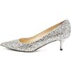 Jimmy Choo Pre-Owned - Pumps Romy con glitter 60mm - Donna - pelle/Glitter/pelle - 40 - Argento