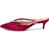 Aquazzura - Mules Sabine con cristalli 50mm Pre-owned - Donna - velluto/pelle di vitello/pelle di vitello - 38 - Rosa