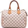 Louis Vuitton Pre-Owned - Borsa Boston Speedy 25 in tela Damier Azur 2013 - Donna - tela/pelle - Taglia unica - Bianco
