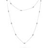 LB Exclusive - Collana in oro bianco 14 carati con diamanti - Donna - oro bianco 14kt/diamanti - Taglia unica - Argento