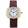 Cartier - Orologio Ellipse 33mm Pre-owned anni '70 - Donna - oro giallo 18kt/pelle/vetro minerale (pietre e gemme) - Taglia unica - Bianco