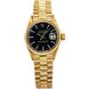 Rolex - DateJust 26mm - Donna - metallo placcato in oro/vetro zaffiro - Taglia unica - Nero