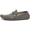 Louis Vuitton Pre-Owned - Mocassini con placca logo - Uomo - pelle/pelle/pelle/gomma - 44 - Grigio