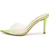 Gianvito Rossi - Sandali a punta trasparenti Pre-owned 100mm - Donna - pelle/PVC/PVC - 38 - Verde