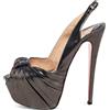 Christian Louboutin Pre-Owned - Sandali Miss Benin 160mm - Donna - pelle/pelle/pelle - 39 - Grigio