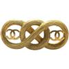 CHANEL Pre-Owned - Spilla placcata oro con logo Infinity CC 1995 - Donna - placcatura in oro - Taglia unica