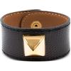 Hermès Pre-Owned - Bracciale Medor 1998 - Donna - pelle/placcatura in oro - S - Nero