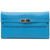 Hermès Pre-Owned - Portafoglio Kelly in pelle Chevre Mysore 2017 - Donna - pelle di capra - Taglia unica - Blu