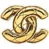 CHANEL Pre-Owned - Spilla CC placcata oro con design trapuntato 1950-1970 - Donna - placcatura in oro - Taglia unica