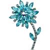 Jennifer Gibson Jewellery - Spilla con cristalli anni '50 - Donna - vetro/metallo - Taglia unica - Blu