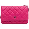 CHANEL Pre-Owned - Borsa a tracolla Classic in pelle Caviar con catena 2014-2015 - Donna - pelle caviar - Taglia unica - Rosa