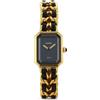 CHANEL Pre-Owned - Première XL 26mm Pre-owned 1992 - Donna - placcatura in oro/pelle/Vetro acrilico - Taglia unica - Nero