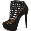 Christian Louboutin Pre-Owned - Pumps con cinturino 100mm - Donna - pelle scamosciata di vitello/pelle di vitello/pelle di vitello - 36.5 - Nero