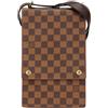 Louis Vuitton Pre-Owned - Borsa a tracolla Portobello in tela Damier Ebène 1999 - Donna - pelle - Taglia unica - Marrone