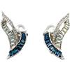 Jennifer Gibson Jewellery - Orecchini a clip Paste Swoosh anni '50 - Donna - cristalli/vetro/Rhodium Plated Metal - Taglia unica - Argento