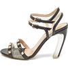Valentino Garavani Pre-Owned - Sandali con decorazione Rockstud 100mm - Donna - pelle/pelle/PVC/pelle - 36.5 - Nero