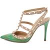 Valentino Garavani Pre-Owned - Pumps Rockstud 100mm - Donna - pelle/pelle/pelle/pelle lucida - 35 - Verde