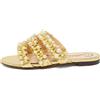 Charlotte Olympia - Sandali con suola piatta Pre-owned - Donna - pelle/pelle/pelle - 35 - Oro