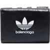 Balenciaga Pre-Owned - x adidas Portafoglio con logo trifoglio 2020-2024 - unisex - pelle - Taglia unica - Nero
