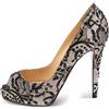Christian Louboutin Pre-Owned - Pumps Very Prive con tacco 120mm - Donna - rete (mesh)/pelle di vitello/pelle di vitello - 37.5 - Nero