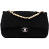 CHANEL Pre-Owned - Borsa a spalla Classic Flap media in rete 2009-2010 - Donna - pelle di agnello/rete (mesh) - Taglia unica - Nero