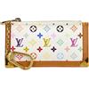 Louis Vuitton Pre-Owned - Portamonete Pochette Cles multicolore con monogramma 2004 - Donna - PVC/pelle - Taglia unica - Bianco