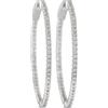 LB Exclusive - Orecchini a cerchio in oro bianco 14 carati con diamanti - Donna - diamanti/oro bianco 14kt - Taglia unica - Argento