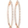 LB Exclusive - Orecchini a cerchio in oro rosa 14 carati con diamanti - Donna - oro rosa 14kt/diamanti - Taglia unica