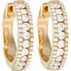 LB Exclusive - Orecchini a cerchio in oro giallo 14 carati con diamanti - Donna - oro giallo 14kt/diamanti - Taglia unica