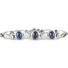 LB Exclusive - Bracciale in platino con diamanti e zaffiro - Donna - zaffiri/platino/diamanti - Taglia unica - Argento
