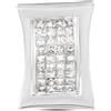 LB Exclusive - Pendente in oro bianco 14 carati con diamanti - Donna - oro bianco 14kt/diamanti - Taglia unica - Argento