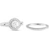 LB Exclusive - Set di anelli in oro bianco 14 carati con diamanti - Donna - diamante di laboratorio/oro bianco 14kt - Taglia unica