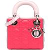 Christian Dior Pre-Owned - Borsa a tracolla Cannage Lady Dior Tricolor mini in pelle di agnello con motivo Cannage 2014 - Donna - pelle di agnello ...