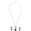 Christian Dior Pre-Owned - Set collana e orecchini con strass anni '80 - Donna - pietre sintetiche/placcatura in argento - Taglia unica