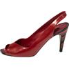 Louis Vuitton Pre-Owned - Pumps con cinturino posteriore 100mm - Donna - pelle lucida/pelle/pelle - 39 - Rosso