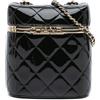 CHANEL Pre-Owned - Trousse make up con logo e finitura lucida trapuntata 2021-2024 - Donna - pelle lucida - Taglia unica - Nero
