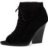 Burberry Pre-Owned - Stivaletti stringati con punta aperta 105mm - Donna - pelle scamosciata/pelle/pelle - 39 - Nero