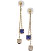 Louis Vuitton Pre-Owned - Orecchini Gamble Dangle 2013 - Donna - placcatura in oro/pietre sintetiche - Taglia unica